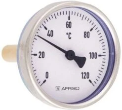 Afriso Bimetall-Thermometer 63813 0/120 °C, 100mm, Gehäuse-d= 100mm