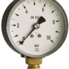 Afriso Manometer 0-10 Bar, Senkrecht 63564 Gehäuse 80mm Durchmesser, 1/2" Anschluss