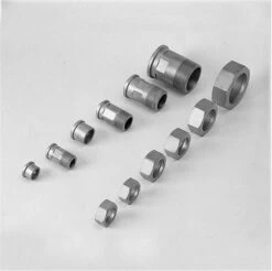 Allmess Wasserzähler-Verschraubung 14588 V-Löt 15mmx3/4", Messing Blank, 2 Stück