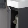 Artiqua Serie 831 Waschtischunterschrank 831-WUT-CM02-R, Stahlgrau, Rechts
