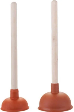 Ausgussreiniger Pömpel Saugglocke 115 Mm, Mit Holzstiel 35 Cm, Gummi