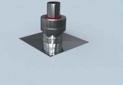 Bertrams Polyline EW Mündungsanschluss 40MAF60VA DN 60, Mit Hinterlüftung, Edelstahl