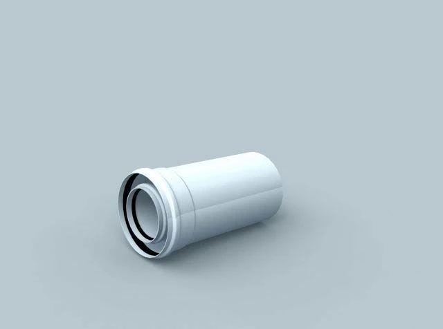 Bertrams Polyline LAS Rohr 41RL500-60 500 Mm, DN 60/100, Innen, Weiß – Bild 4