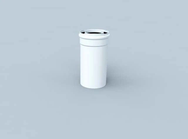 Bertrams Polyline LAS Rohr 41RL500-60 500 Mm, DN 60/100, Innen, Weiß