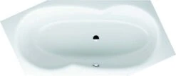 Bette BetteMetric 6-Eck-Badewanne 6840-287 206x90x45cm, Fußende Rechts, Überlauf Vorne, Starwhite