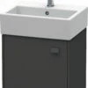 Duravit Brioso Waschtischunterbau BR4050L4949 434x339mm, Graphit Matt, Tür Links