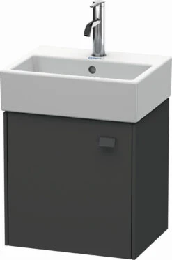 Duravit Brioso Waschtischunterbau BR4050L4949 434x339mm, Graphit Matt, Tür Links