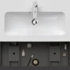 Duravit D-Neo Waschtisch-Unterschrank DE426907575 81 X 37,2, Leinen, Wandhängend, 1 Auszug