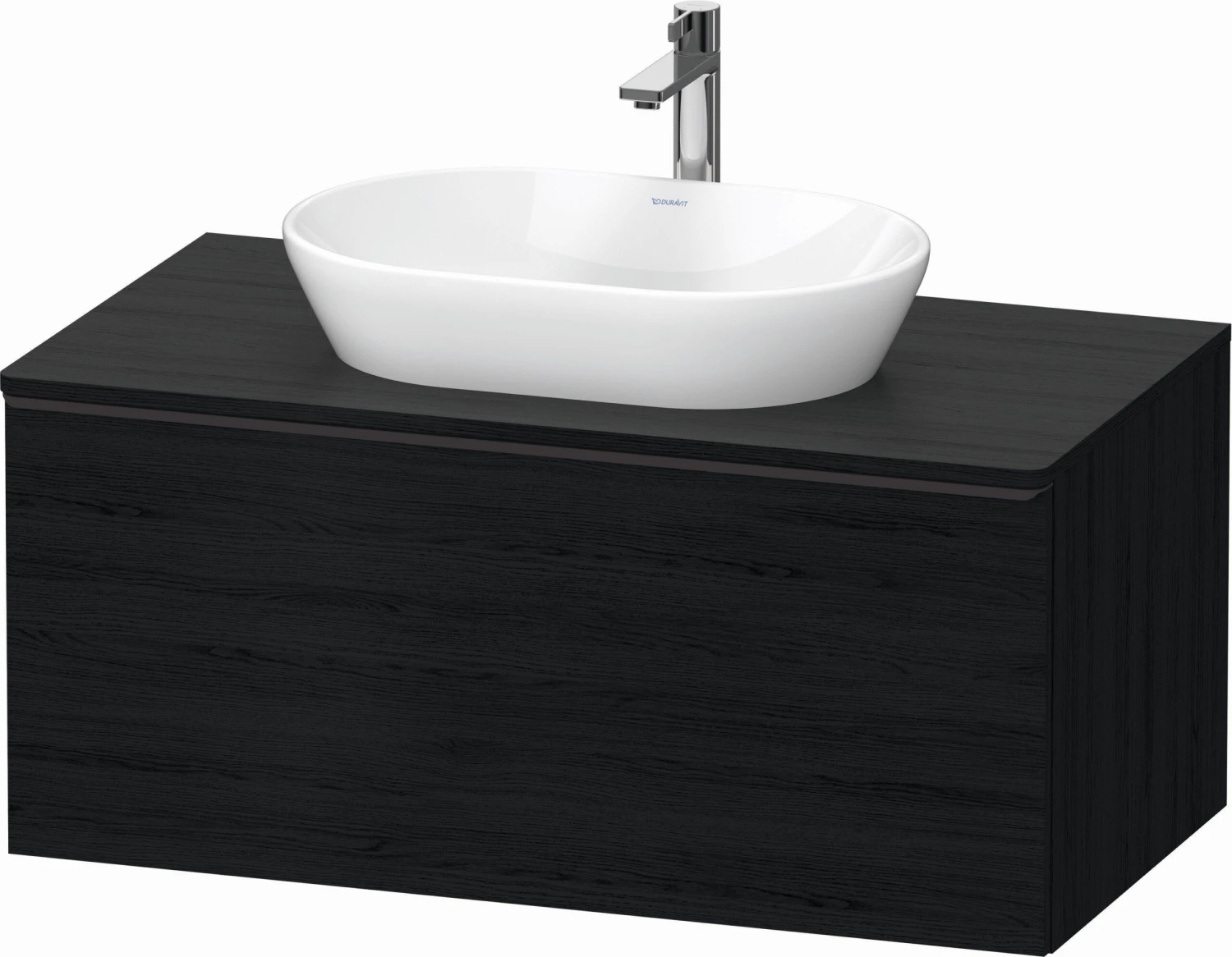 Duravit D-Neo Waschtisch-Unterschrank DE494801616 100 X 55 Cm, Eiche Schwarz, Wandhängend, 1 Auszug, 1 Konsolenplatte – Bild 3