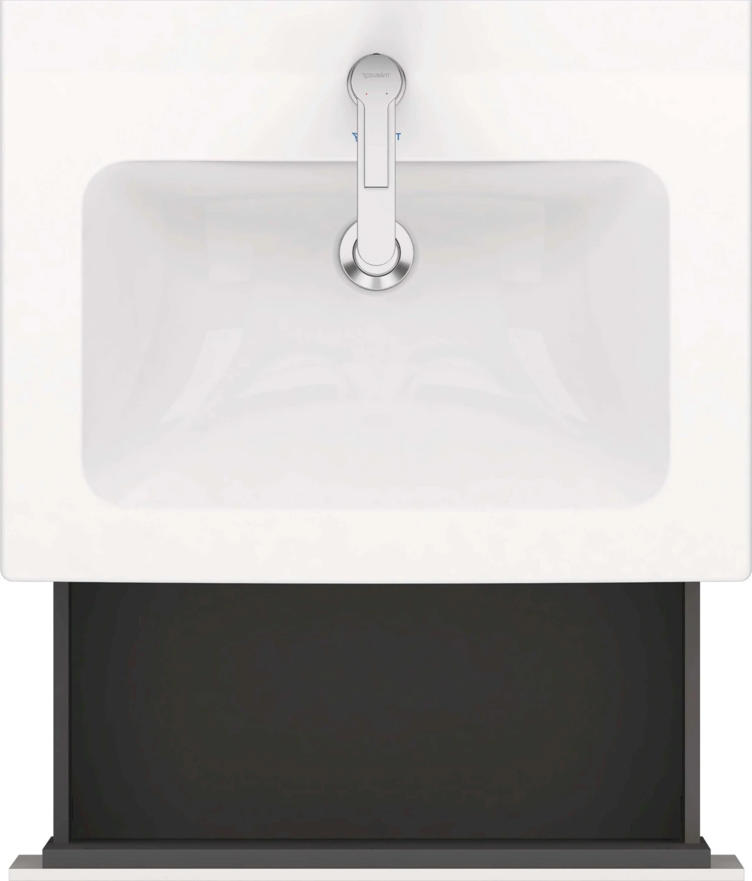 Duravit L-Cube Waschtischunterbau LC614002222 Weiß Hochglanz, 62x40x48,1cm, 1 Auszug – Bild 2