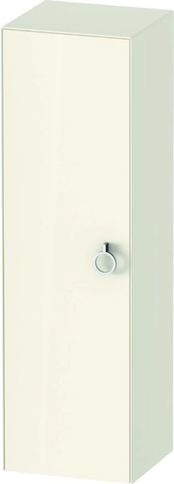 Duravit White Tulip Halbhochschrank WT1333LH4H4 40 X 36 Cm, Nordic Weiß Hochglanz, 1 Türe Links Mit Griff, 3 Glasfachböden