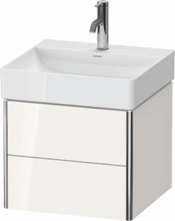 Duravit XSquare Waschtisch-Unterschrank XS416008585 48,4x39,7x46cm, 2 Schubkästen, Weiß Hochglanz
