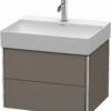 Duravit XSquare Waschtisch-Unterschrank XS416109090 58,4x39,7x46cm, 2 Schubkästen, Flannel Grey Seidenmatt