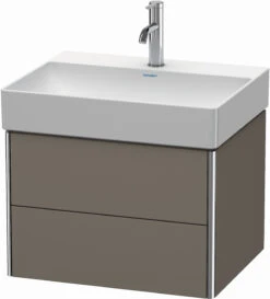 Duravit XSquare Waschtisch-Unterschrank XS416109090 58,4x39,7x46cm, 2 Schubkästen, Flannel Grey Seidenmatt