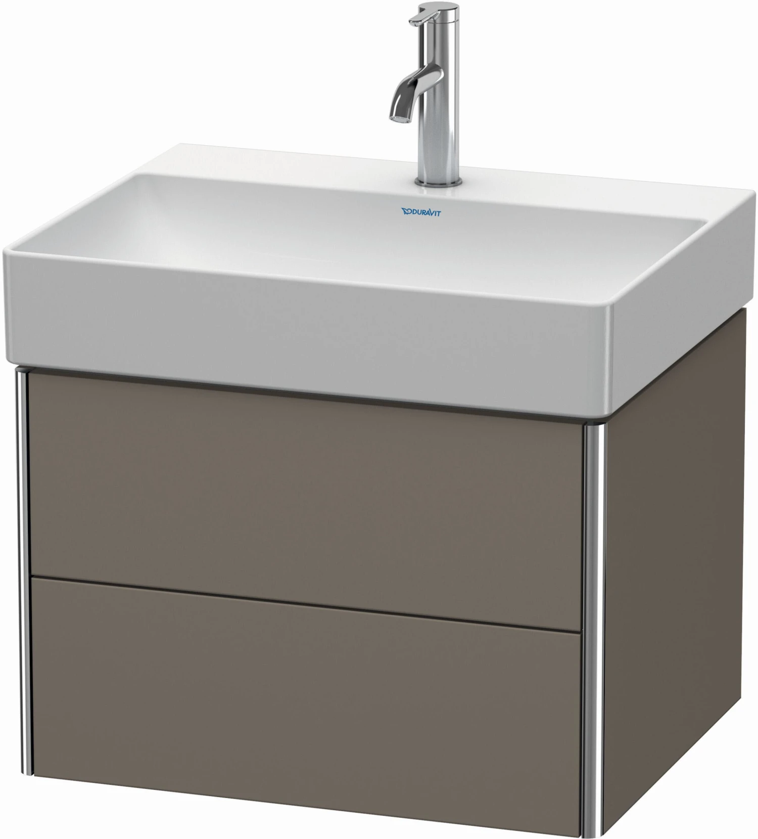 Duravit XSquare Waschtisch-Unterschrank XS416109090 58,4x39,7x46cm, 2 Schubkästen, Flannel Grey Seidenmatt