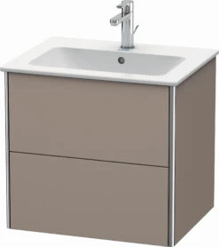 Duravit XSquare Waschtisch-Unterschrank XS417104343 61x56x47,8cm, 2 Schubkästen, Basalt Matt
