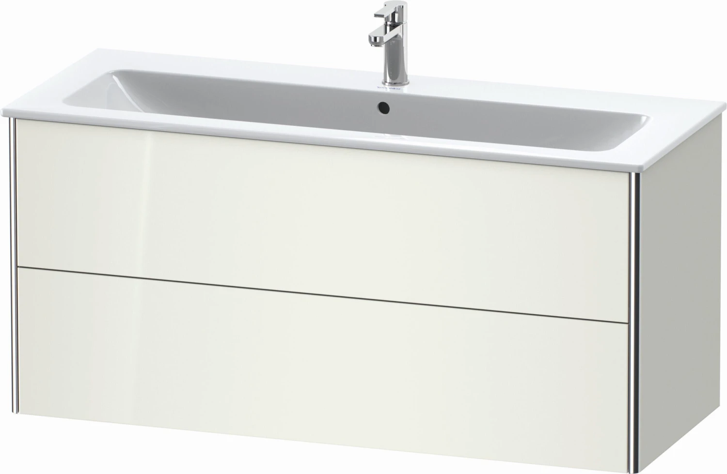 Duravit XSquare Waschtisch-Unterschrank XS417402222 121x56x47,8cm, 2 Schubkästen, Weiß Hochglanz – Bild 2
