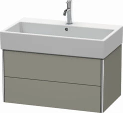 Duravit XSquare Waschtisch-Unterschrank XS419509292 78,4x39,7x46cm, 2 Schubkästen, Steingrau Seidenmatt