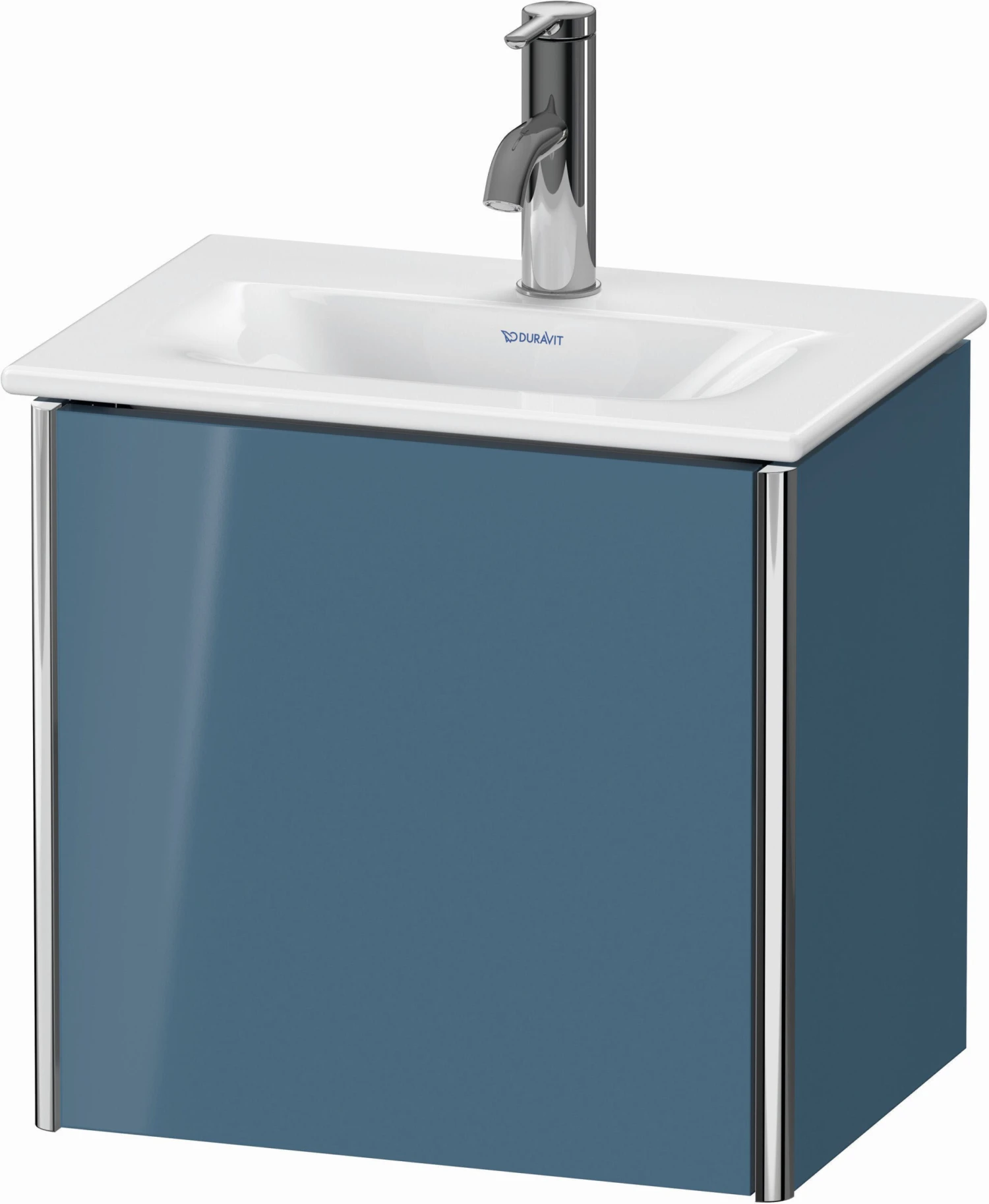 Duravit XSquare Waschtisch-Unterschrank XS4220R4747 43x39,7x30,8cm, Anschlag Rechts, Stone Blue Hochglanz, 1 Tür