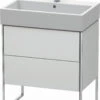 Duravit XSquare Waschtisch-Unterschrank XS447403636 68,4x49,1x46cm, 2 Auszüge, Weiß Seidenmatt
