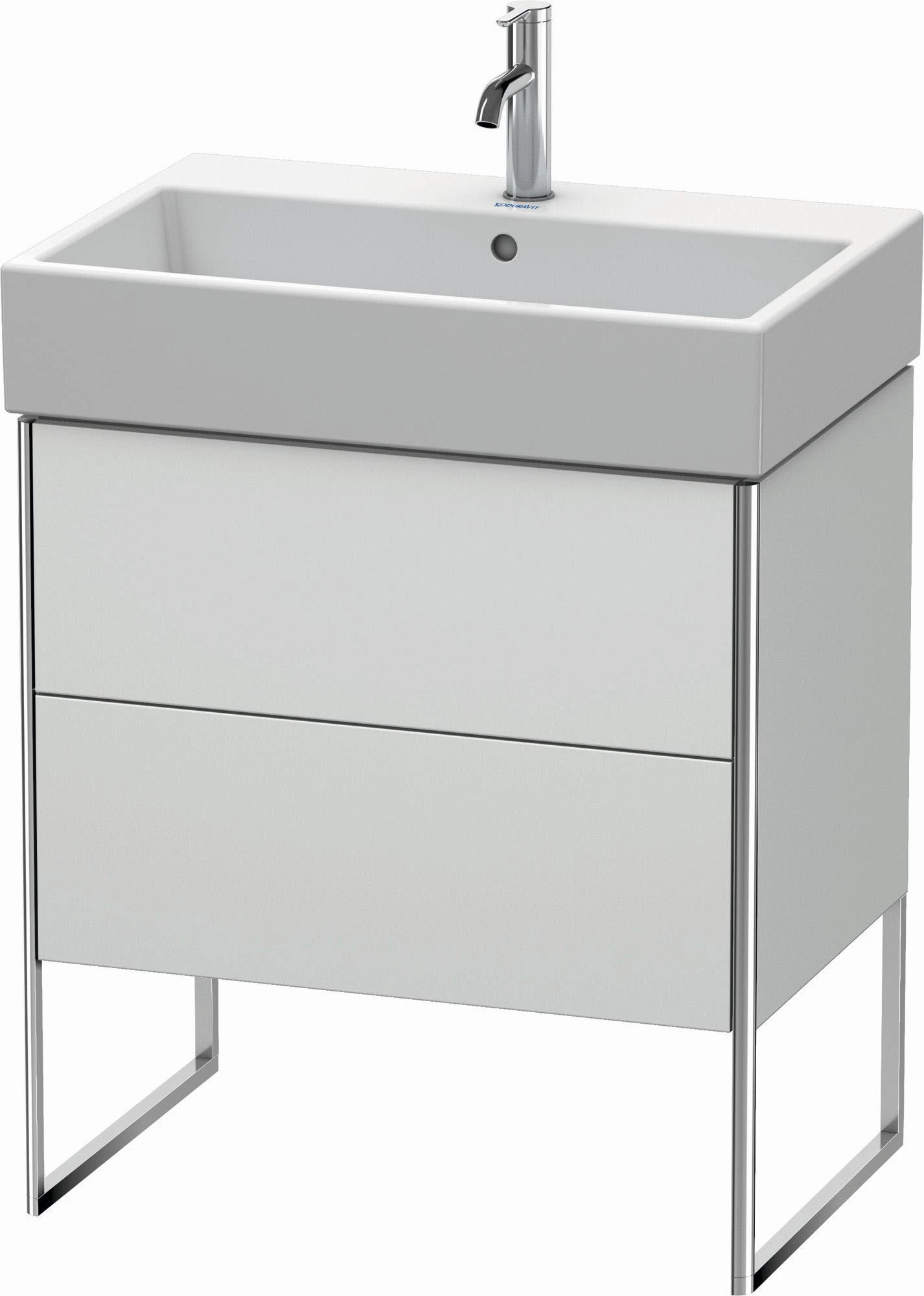 Duravit XSquare Waschtisch-Unterschrank XS447403636 68,4x49,1x46cm, 2 Auszüge, Weiß Seidenmatt