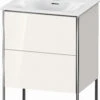 Duravit XSquare Waschtisch-Unterschrank XS452202222 61x84x47,8cm, Weiß Hochglanz, 2 Auszüge