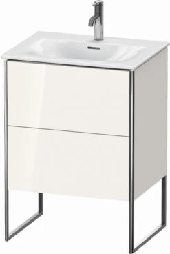 Duravit XSquare Waschtisch-Unterschrank XS452202222 61x84x47,8cm, Weiß Hochglanz, 2 Auszüge