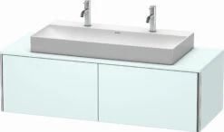 Duravit XSquare Waschtisch-Unterschrank XS4905M0909 140x40x54,8cm, 2 Auszüge, Lichtblau Matt