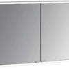 Emco Asis Prime 2 Aufputz-Lichtspiegelschrank 949706147 1300x700mm, Mit Lichtpaket, 2-türig, Rückwand Weiß