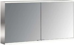 Emco Asis Prime 2 Aufputz-Lichtspiegelschrank 949706147 1300x700mm, Mit Lichtpaket, 2-türig, Rückwand Weiß