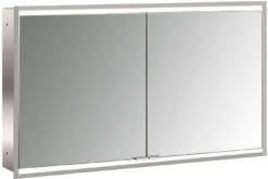 Emco Prime Unterputz-Lichtspiegelschrank 949706356 1200x730mm, 2-türig, Aluminium/weiss