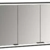 Emco Prime Unterputz-Lichtspiegelschrank 949713563 1400x730mm, 3-türig, Schwarz/spiegel