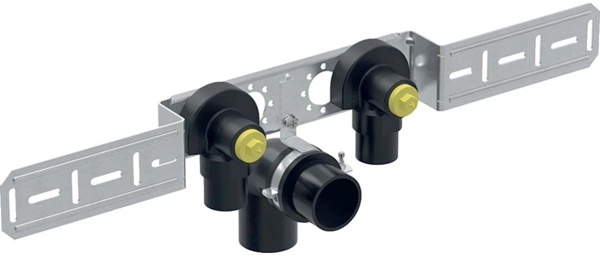 Geberit FlowFit Anschluswinkel 619681001 DN 15, Ø 20 Mm, Rp 1/2, 59,7 Cm, 90Grad, 2-fach