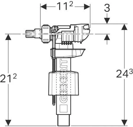 Geberit Impuls 380 Universal Füllventil 240705001 Unifill Für Unterputz-Spülkästen – Bild 2