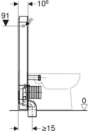 Geberit Monolith Stand-WC-Modul 131203JL5 Bauhöhe 101cm, Front Glas Sand-grau, Seite Aluminium – Bild 3