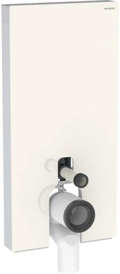 Geberit Monolith Stand-WC-Modul 131203JL5 Bauhöhe 101cm, Front Glas Sand-grau, Seite Aluminium