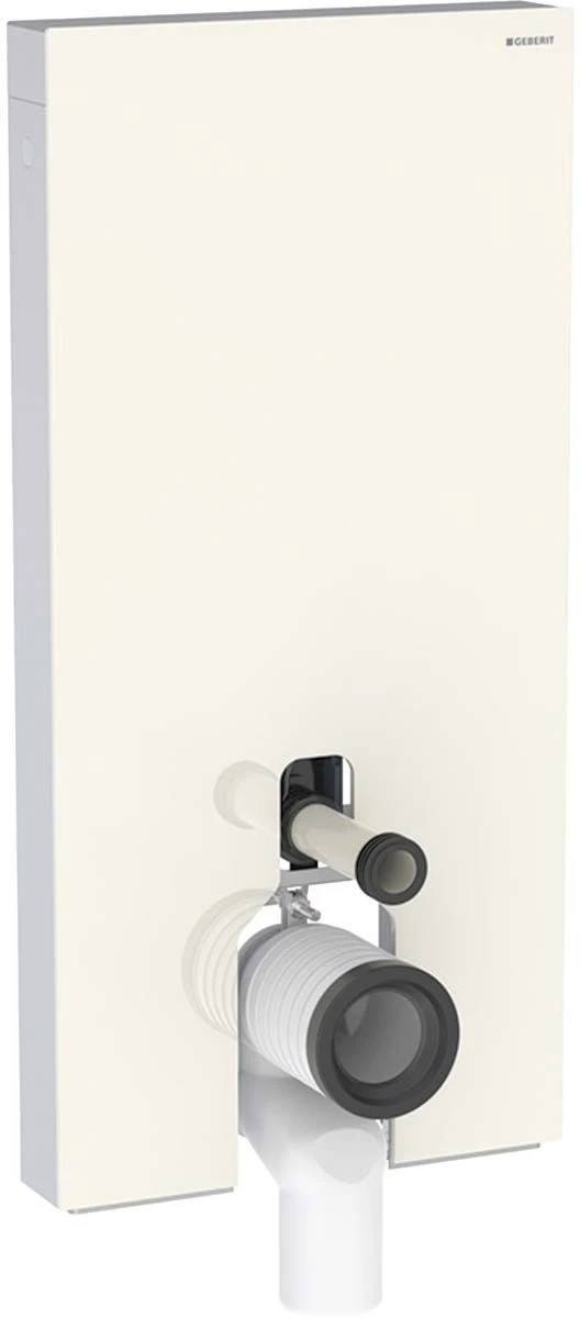 Geberit Monolith Stand-WC-Modul 131203JL5 Bauhöhe 101cm, Front Glas Sand-grau, Seite Aluminium
