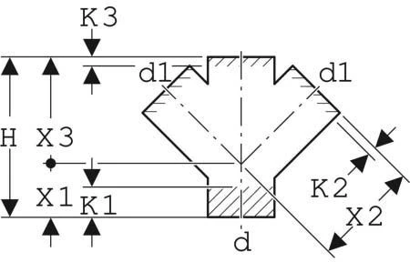 Geberit Pe Abzweig 367235161 DN 100/100, 45Grad, 2-fach, PE-HD – Bild 2