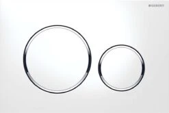 Geberit Sigma 20 Betätigungsplatte 115882KJ1 Weiß / Hochglanz Verchromt