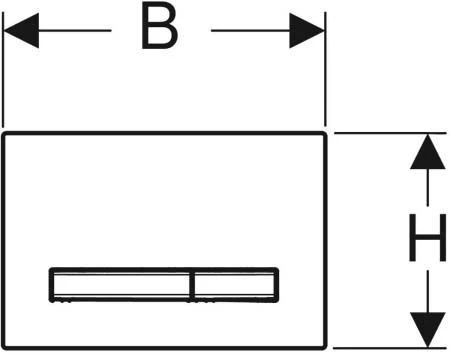 Geberit Sigma 50 Betätigungsplatte 115788JV2 Deckplatte Betonoptik, Platte/Taste Verchromt, Für 2-Mengen-Spülung – Bild 3