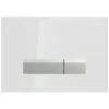 Geberit Sigma40 Betätigungsplatte 115600SI1 Glas Weiss/aluminium Gebürstet, 2-Mengen-Spülung