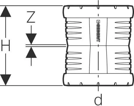 Geberit Silent Pro Doppelsteckmuffe 393216141 DN 50, Hochschalldämmend – Bild 2