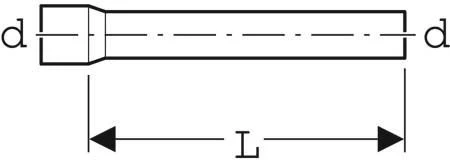 Geberit Spülbogenverlängerung 118133111 Ø 44 Mm, 50cm, Gerade, Mit Steckmuffe, Weiß – Bild 2