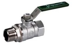 Giacomini Kugelhahn R254WL 254WX055 1", Grüner Hebelgriff, Innen- Und Außengewinde