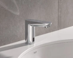 Grohe Euroeco CE Infrarot Armatur 36271000 Für Waschtisch, Chrom, Batterie 6V, EcoJoy