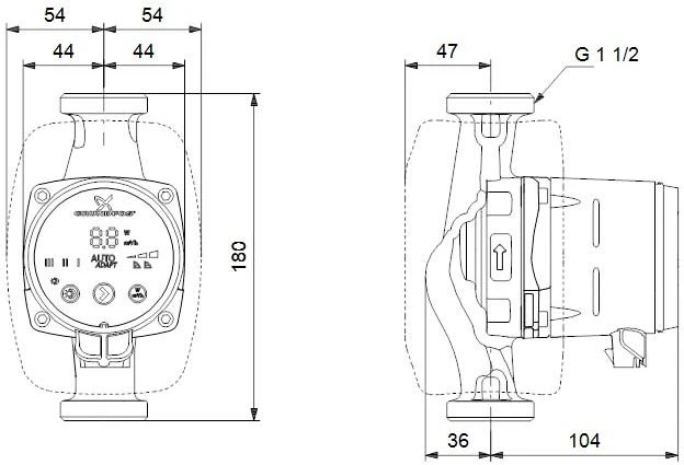 Grundfos Alpha 2 25-40 N Heizungspumpe 99271964 130mm, Edelstahl, D-A-CH, Modell 2017 – Bild 2