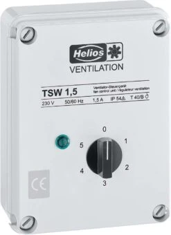 Helios Trafo-Drehzahlsteller TSW 1,5, 1495 TSW 1,5, Max.1,5 A, 1-ph, 230 V, Aufputz