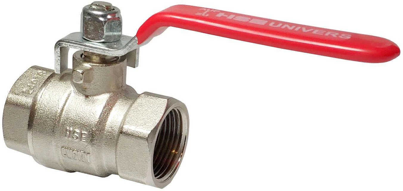 Hermann Schmidt Heizungs-Kugelhahn H0181452015 Messing Verchromt, 1/2", Mit Hebelgriff, PN 40