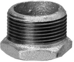 Hermann Schmidt Temperguss Reduktionsstück 13241042 DN 65 X 25, 2 1/2" X 1", AG/IG, Verzinkt