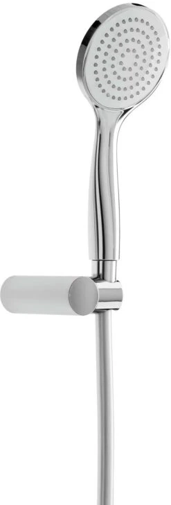 Herzbach Living Spa Wannenset 11.620224.3.01 Mit Konushalter Round, Brauseschlauch 1.600mm, Chrom